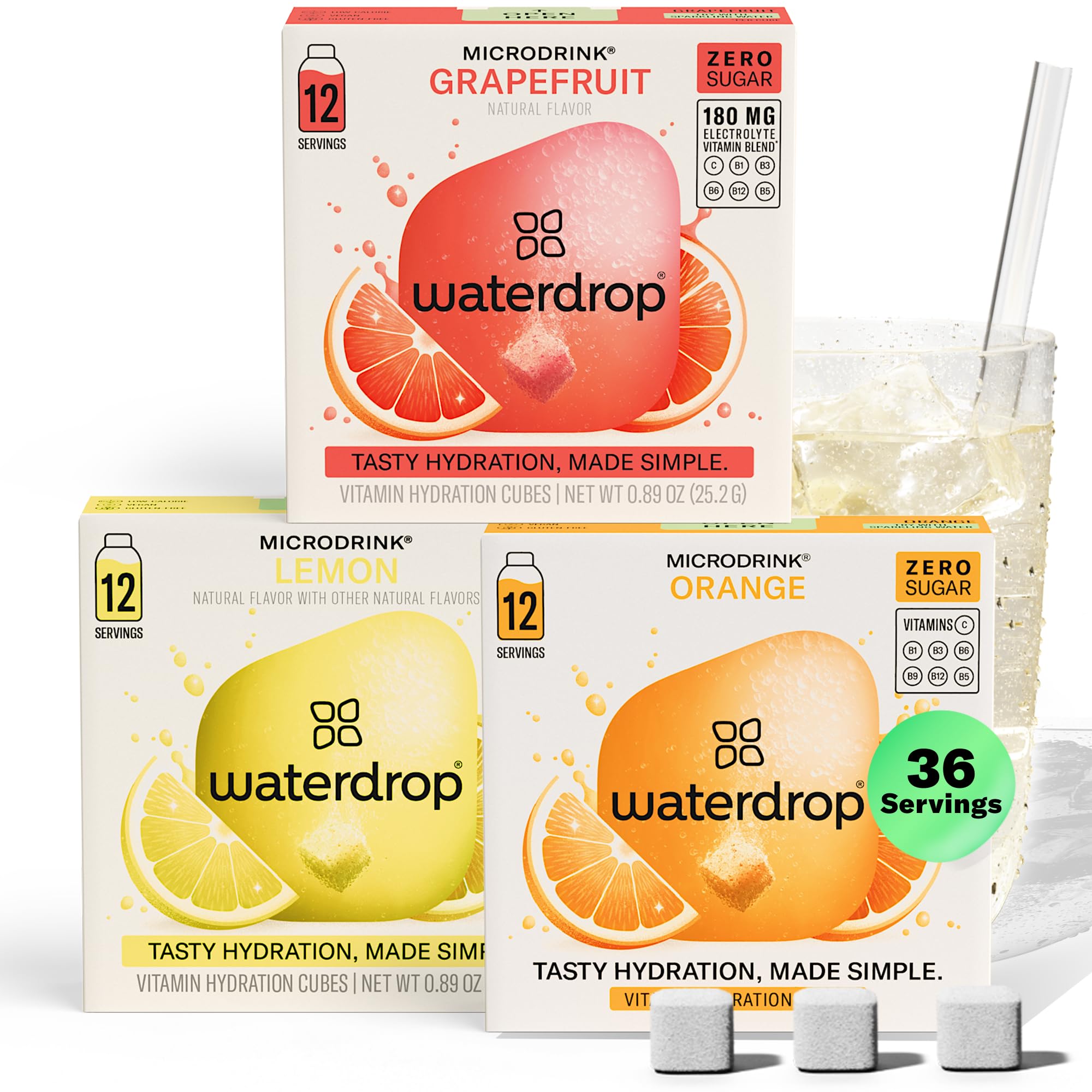 Hidrop ミリ エイチードロップ C 50ml Amazon.com: Waterdrop Hydration Cubes with Vitamin C, B3, B5
